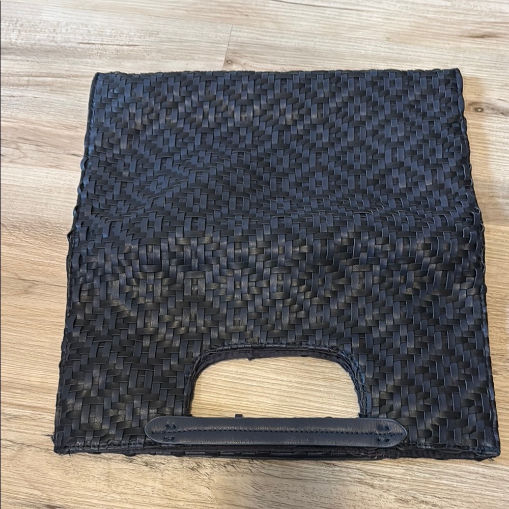 Anthropologie Black Woven Clutch - Picture 4 of 7